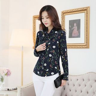 CTKM Sale DG 89k - Áo Sơ Mi Hàn Quốc Hoa Lá Mùa Xuân M
