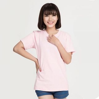 Áo Thun Trơn Màu Hồng 18000₫