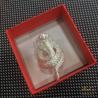 Nhẫn bạc 950 - Rắn hổ mang