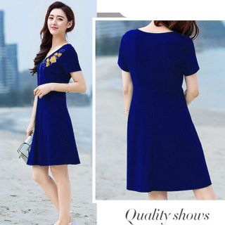 Sale Đồng Gía 109k Đầm tím thêu 3D hoa hồng ánh kim - TP1451