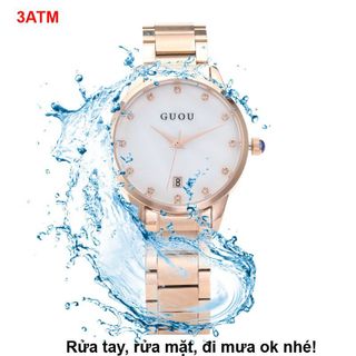 ĐỒNG HỒ NỮ DÂY KIM LOẠI GUOU 8186