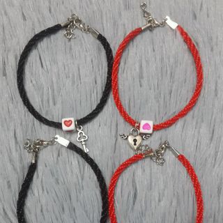 vòng tay tim chìa khóa gía 1 cặp