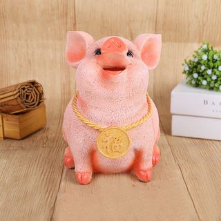 Heo đất tiết kiệm 5D siêu đáng yêu loại mới có cổ vòng - 2018