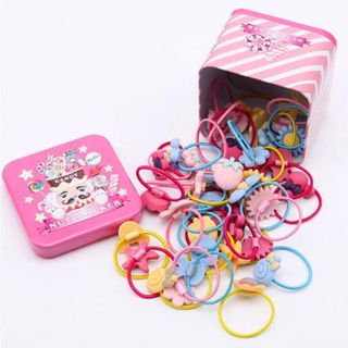 Hộp 40 Dây Cột Tóc Cho Bé CÓ MẪU KITTY