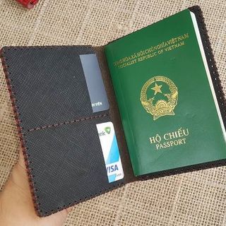 ☆ VÍ PASSPORT HANDMADE DA BÒ 100 giá sỉ