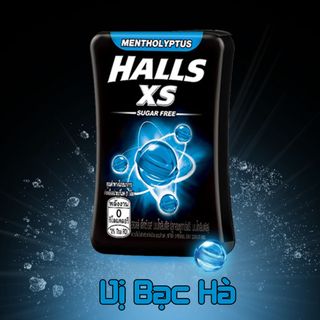 Kẹo ngậm cai thuốc lá Halls XS vị bạc hà 15g thái lan - có giấy tờ