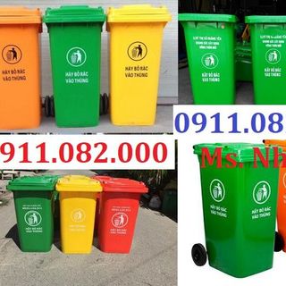 Cung cấp thùng rác 120 lít màu xanh nắp kín giá rẻ cần thơ- thùng rác 240 lít giá sỉ lẻ