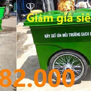 Cung cấp thùng rác 120 lít màu xanh nắp kín giá rẻ cần thơ- thùng rác 240 lít giá sỉ lẻ