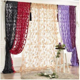 Rèm Cửa Hình Bướm Sang Trọng đỏ hồng đậm hồng nhạt xanh dương kem tím