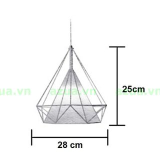Đèn thả trang trí kim cương nhỏ 28cm