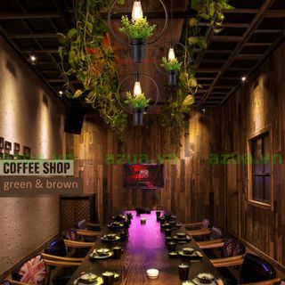 Đèn thả trang trí trồng cây mẫu tròn