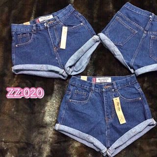 Quần Short Jeans lật lai xanh đậm