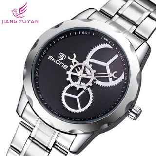 ĐỒNG HỒ NAM DÂY THÉP SKONE SK2729 đen