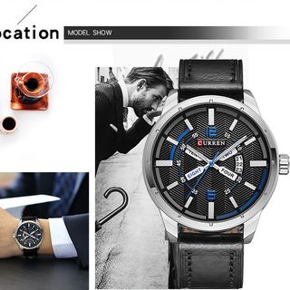 Đồng hồ nam Curren dây da 8211