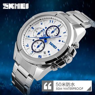 ĐỒNG HỒ NAM DÂY THÉP 6 KIM SKMEI 9109