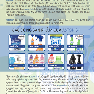 Nước giặt sinh học Astonish chiết xuất hoa mẫu đơn và hoa mộc lan C3370 - 840ml