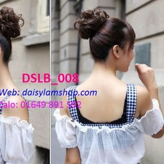 Búi tóc giả dạng dây cột xoăn hoa DLSB008