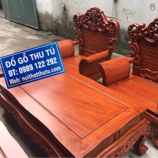 Bộ Bàn Ghế Luois Hoàng Gia Gỗ Hương Đá