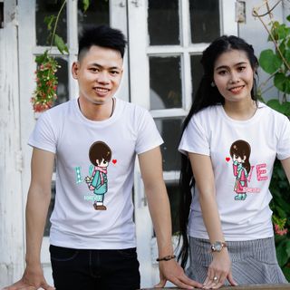 áo đôi hoạt hình lãng mạn