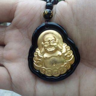 Dây chuyền đá Obsiban khảm phật di Lặc