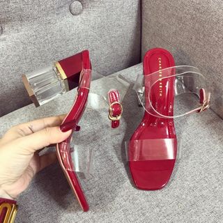 giày cao gót vuông trong