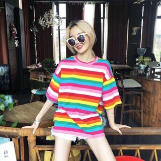 áo cầu vòng sazi dưới 80kg vừa hàng hao đẹp bao lỗi đổi trả in máy 3D