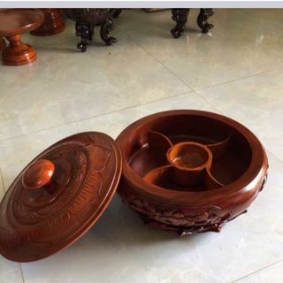 Khay đựng bánh kẹo bằng gỗ hương