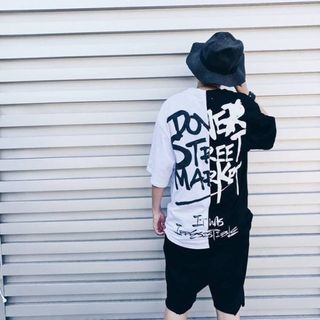 Áo phối trắng đen Dover street market