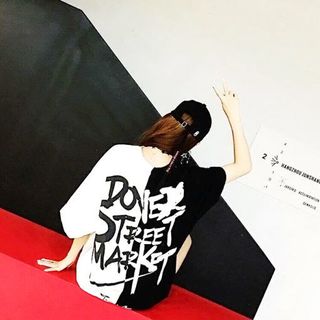 Áo phối trắng đen Dover street market