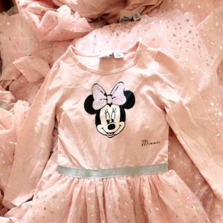 Váy Micky hồng 3D nổi