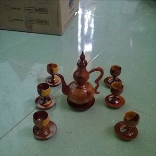 Bộ bình ly gỗ cẩm giá sỉ