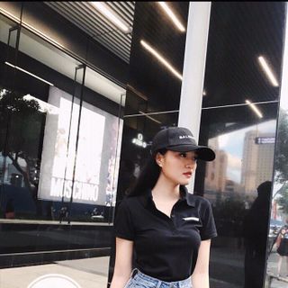 áo thun cổ trụ phối dây viền