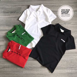 áo thun cổ trụ phối dây viền