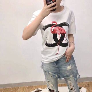 áo chanell chim hạc hồng siêu xinh