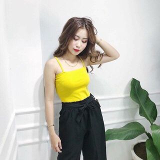 Áo thun 2 dây trơn ảnh thật