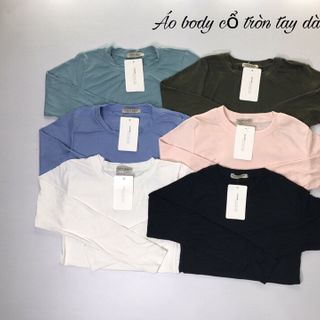Áo thun ôm len gân tay dày ảnh thật