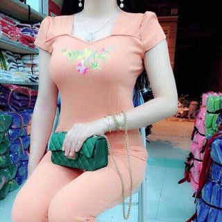 ĐỒ BỘ THUN CÁT HÀN HOA VĂN TRANG NHÃ