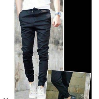 Quần jogger nam thun khoá kéo