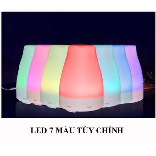 máy khuếch tán siêu âm trụ 120ml led bảy màu