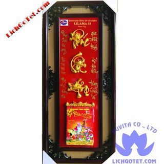 LỊCH GỖ TREO TƯỜNG PHÙ ĐIÊU THƯ PHÁP