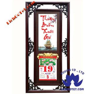 LỊCH GỖ TREO TƯỜNG THƯ PHÁP ĐÁ NGHỆ THUẬT