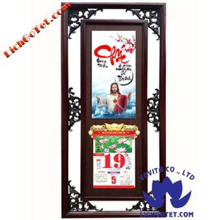 LỊCH GỖ TREO TƯỜNG THƯ PHÁP ĐÁ NGHỆ THUẬT