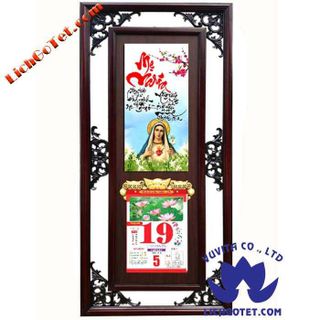 LỊCH GỖ TREO TƯỜNG THƯ PHÁP NĂM 2019