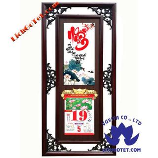 LỊCH GỖ TREO TƯỜNG THƯ PHÁP NĂM 2019