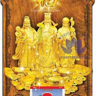 LỊCH GỖ PHONG THỦY PHÚC LỘC THỌ LICHGOTHEGIA