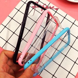 ốp điện thoại lưng trong viền màu iphone