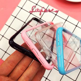 ốp điện thoại lưng trong viền màu iphone