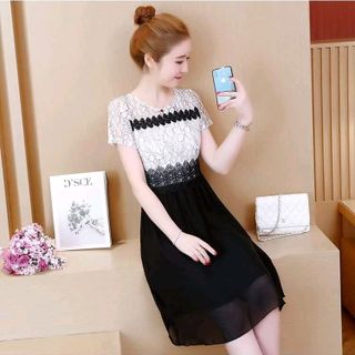 ĐẦM XÒE REN HỌA TIẾT VIỀN EO CÁCH ĐIỆU