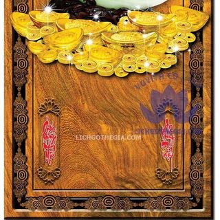 BÌA LỊCH GỖ PHONG THỦY TỲ HƯU LỘC