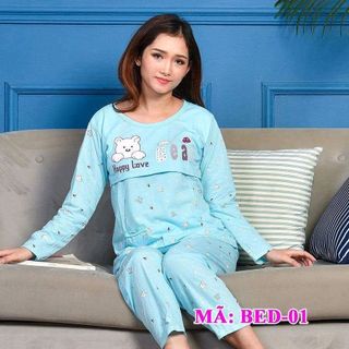 Bộ quần áo bầu và sau sinh có khóa cho con bú